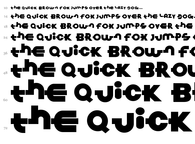 Link Parties font waterfall
